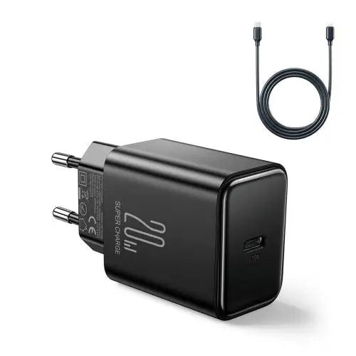 Charger Joyroom JR-TCF06 Flash PD 20W + Cable 1m (Black) - Travel Charger<<<Accessories<<<Основна<<<DunaXML&&&mains