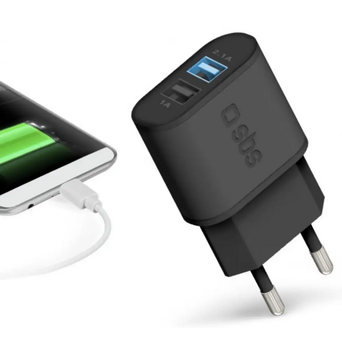 Charger SBS TETR2USB21AFAST - Аксесоари за смартфон<<<Аксесоари<<<TechMart&&&Аксесоари за смартфон<<<Телефони и