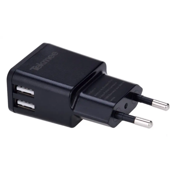 Charger Tekmee 5V 2.4A 2xUSB Fast Charge black 40430040 - Аксесоари за смартфон<<<Аксесоари<<<TechMart&&&Аксесоари за