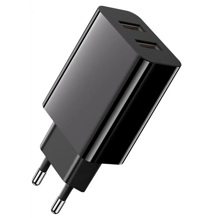Charger X-MART Dual USB CHARGER 18W Black - Аксесоари за смартфон<<<Аксесоари<<<TechMart&&&Аксесоари за