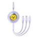 Charging Cable 3w1 Baseus USB to USB-C USB-M Lightning 3,5A 1,1m (purple) - Combo Cables<<<USB cables<<<GSM