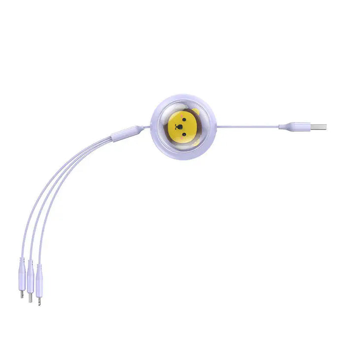 Charging Cable 3w1 Baseus USB to USB-C USB-M Lightning 3,5A 1,1m (purple) - Combo Cables<<<USB cables<<<GSM