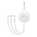 Charging Cable 3w1 Baseus USB to USB-C USB-M Lightning 3,5A 1,1m (White) - Combo Cables<<<USB cables<<<GSM