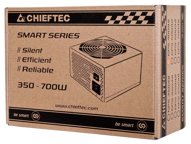 Chieftec Smart GPS-400A8 power supply unit 400 W 20+4 pin ATX ATX Black