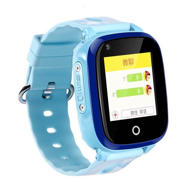 Children smart watch CW202 IP67 waterproof 4G camera GPS tracker WI-FI SOS video call - blue - Smart Watches