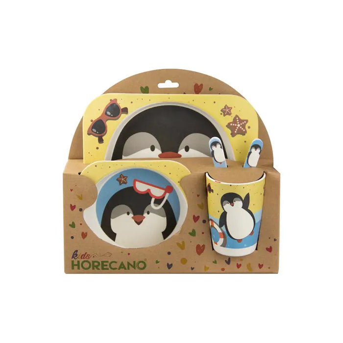 CHILDREN’S SET 5 PIECES PENGUIN HORECANO - Сервизи чаши и чинии<<<Домашни потреби<<<Кухня<<<Praktiker