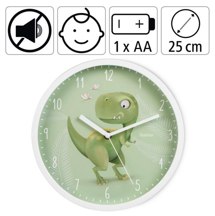 Children’s wall clock Hama ’Happy Dino’ HAMA-186427 - Часовници<<<Продукти за дома<<<ValiAPI