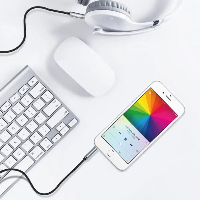 Choetech AUX002 cable mini jack 3.5mm (male) / mini jack 3.5mm (male) 1.2m - black - Audio cables<<<HurtelXML