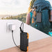 Choetech B658 Solar power bank 2x USB 10000mAh Qi 5W (black-orange)