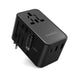 Choetech PD5021 45W EU/US/AUS/UK Travel Adapter with Built-in USB-C Cable - Black - Powerbanks<<<HurtelXML