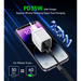 Choetech PD6051 2x USB-C PD 35W GaN wall charger with display - white - Cell phone USB charger<<<HurtelXML