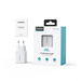 Choetech PD6051 2x USB-C PD 35W GaN wall charger with display - white - Cell phone USB charger<<<HurtelXML