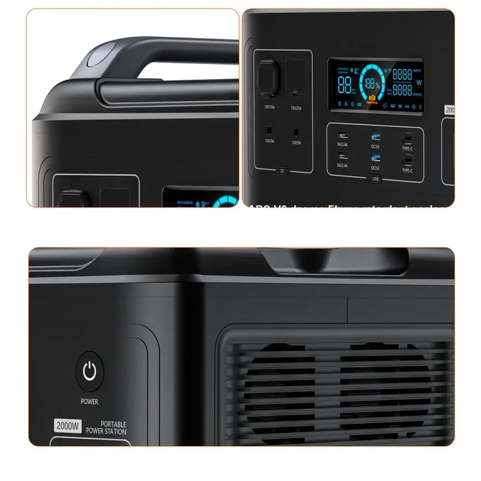 Choetech portable power station LiFePO4 1997Wh 2000W power bank black (BS006 Super Mini) - Powerbanks<<<HurtelXML