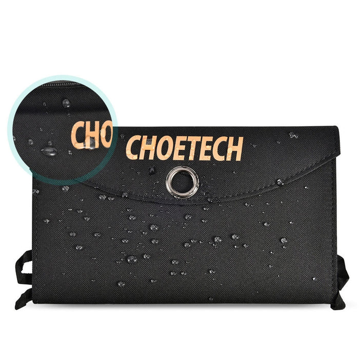 Choetech SC001 solar foldable charger 19W 2x USB-A - black - Cell phone USB charger<<<HurtelXML