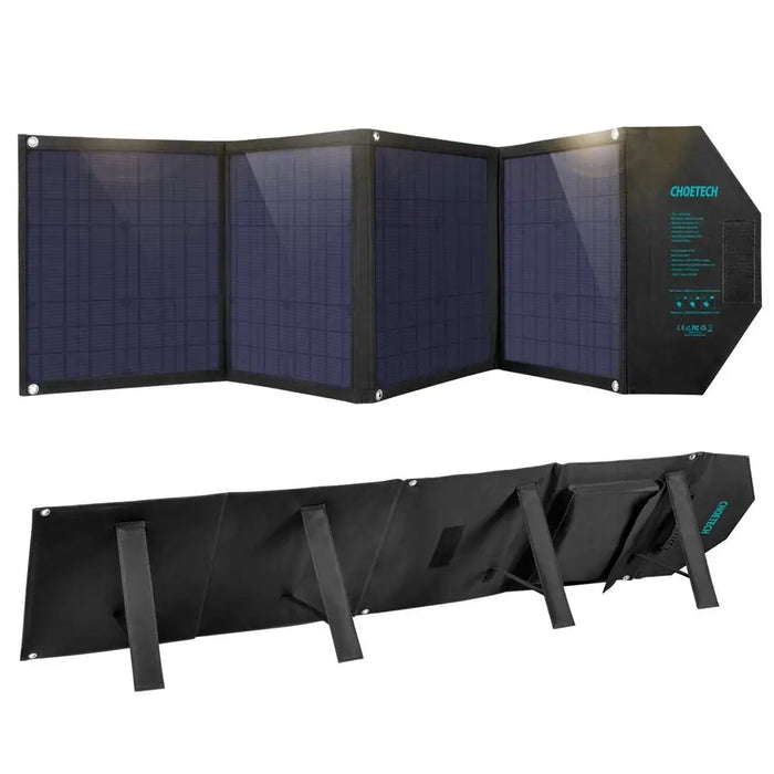 Choetech SC007 80W foldable solar charger (black) - Cell phone USB charger<<<HurtelXML&&&Powerbanks<<<Energy<<<InnproXML