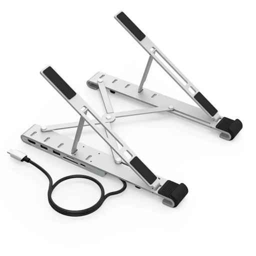 Choetech stand multifunctional station for laptop PD / USB-C HDMI (4K / 30Hz) / 2xUSB-A / 1xUSB-C / 1xSD / 1xTF black