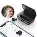 Choetech TWS wireless headphones waterproof with solar panel and built-in 2500mAh powerbank black (BH-T05) - Headphones