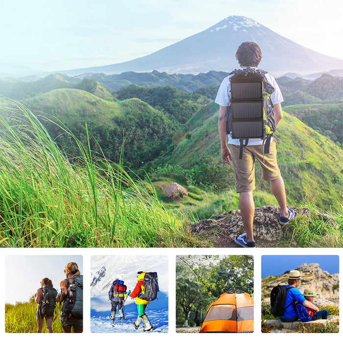 Choetech SC001 solar foldable charger 19W 2x USB-A - black