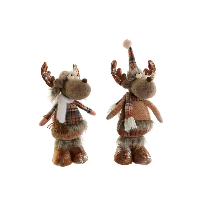 Christmas bauble DKD Home Decor Brown Reindeer 14 x 12 x 35 cm (2 Units) - Декорация и Осветление<<<Дом