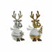 Christmas bauble DKD Home Decor Metal Reindeer (14 x 13 x 27 cm) (2 pcs) - Декорация и Осветление<<<Дом