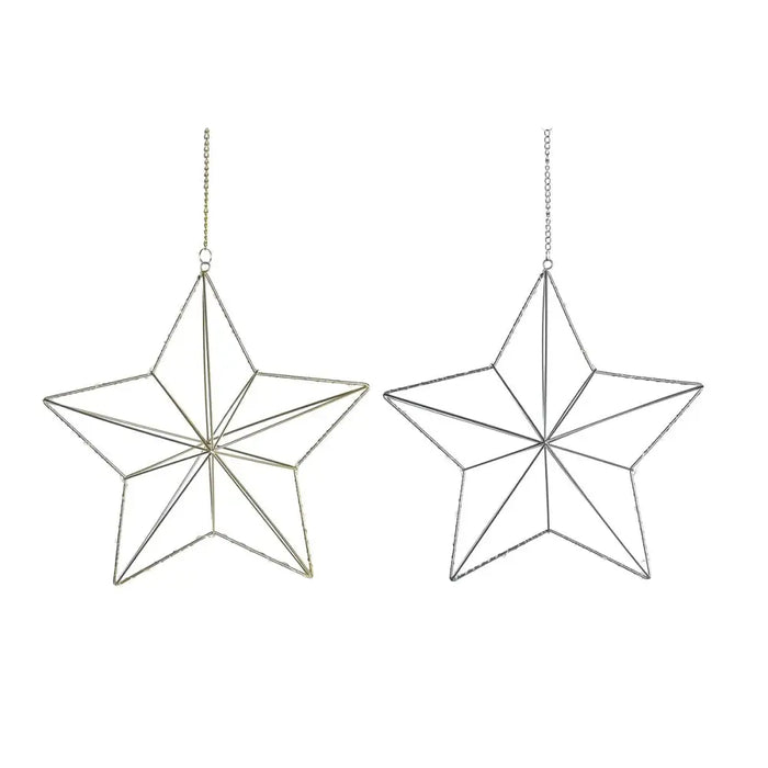 Christmas bauble DKD Home Decor Metal Star (2 Units) (30 x 11 x 30 cm) - Декорация и Осветление<<<Дом