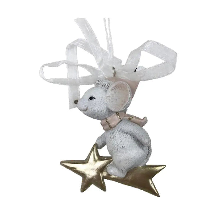 Christmas bauble DKD Home Decor Mouse Resin (7 x 4,5 x 9 cm) (6 Units) - Декорация и Осветление<<<Дом