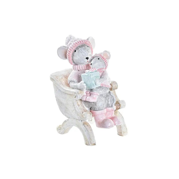 Christmas bauble DKD Home Decor Mouse Resin (8 x 5,5 x 10 cm) - Декорация и Осветление<<<Дом Градина<<<BigBuy&&&Коледни