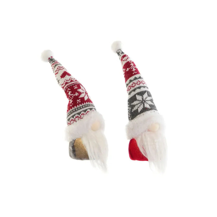 Christmas bauble DKD Home Decor Multicolour Gnome 7 x 7 x 25 cm (2 Units) - Декорация и Осветление<<<Дом