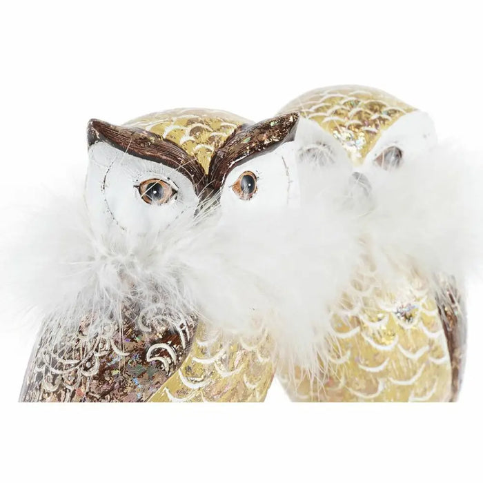 Christmas bauble DKD Home Decor Owl Resin (7,5 x 7,5 x 14 cm) (2 Units) - Декорация и Осветление<<<Дом