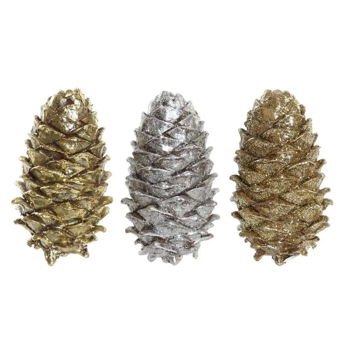 Christmas bauble DKD Home Decor Pineapple Resin (13 x 7,5 x 7,5 cm) (3) (3 Units) - Декорация и Осветление<<<Дом