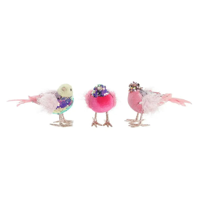 Christmas bauble DKD Home Decor Polyester Bird (18 x 8 x 13 cm) (3) (3 Units) - Декорация и Осветление<<<Дом