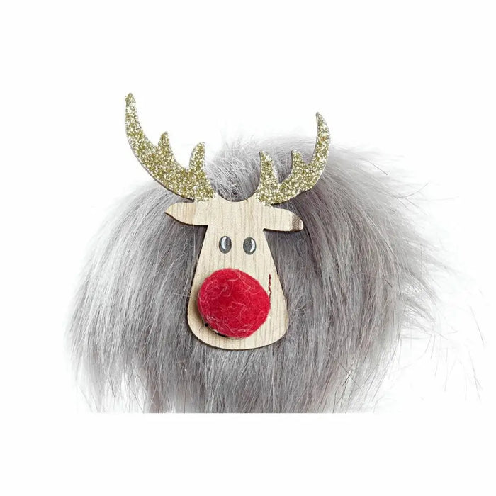 Christmas bauble DKD Home Decor Polyester Reindeer (7 x 5 x 16 cm) (2 Units) - Декорация и Осветление<<<Дом