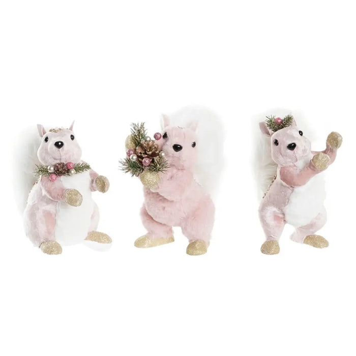 Christmas bauble DKD Home Decor Polyester Squirrel (13 x 16 x 21 cm) (3) (3 Units) - Декорация и Осветление<<<Дом