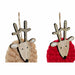Christmas bauble DKD Home Decor Polyester Wood Reindeer (3 pcs) (8 x 3 x 26 cm) - Декорация и Осветление<<<Дом