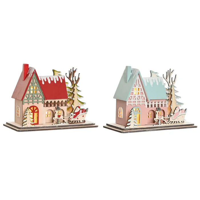 Christmas bauble DKD Home Decor Red Light Pink 23,5 x 11 x 20,5 cm (2 Units) - Декорация и Осветление<<<Дом