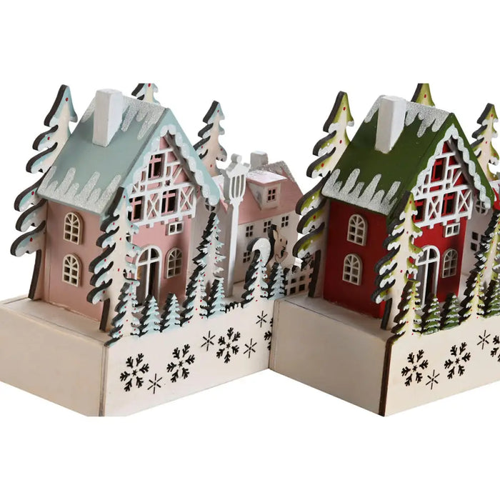 Christmas bauble DKD Home Decor Red Pink 21 x 9,5 x 19 cm (2 Units) - Декорация и Осветление<<<Дом