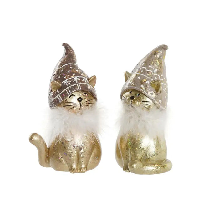 Christmas bauble DKD Home Decor Resin Cat (9 x 6 x 15 cm) (2 Units) - Декорация и Осветление<<<Дом