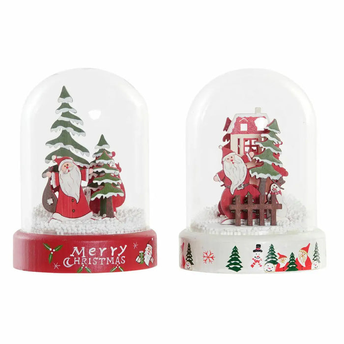 Christmas bauble DKD Home Decor Resin Crystal Father Christmas (2 pcs) (9 x 9 x 11 cm) - Декорация и Осветление<<<Дом