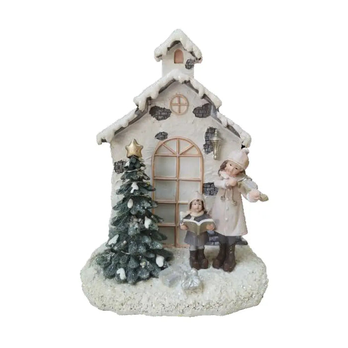 Christmas bauble DKD Home Decor Resin House (16,5 x 9 x 21 cm) (2 Units) - Декорация и Осветление<<<Дом