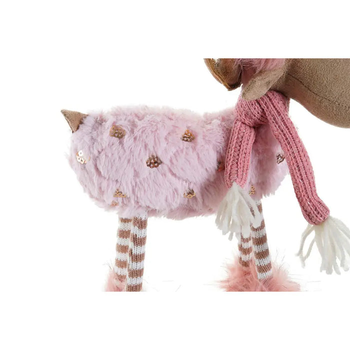 Christmas bauble DKD Home Decor White Pink Reindeer 12 x 20 x 40 cm (2 Units) - Декорация и Осветление<<<Дом
