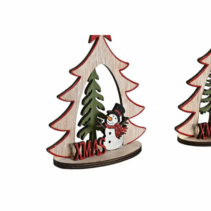 Christmas bauble DKD Home Decor Wood (2 Units) (14 x 6 x 18 cm) - Декорация и Осветление<<<Дом