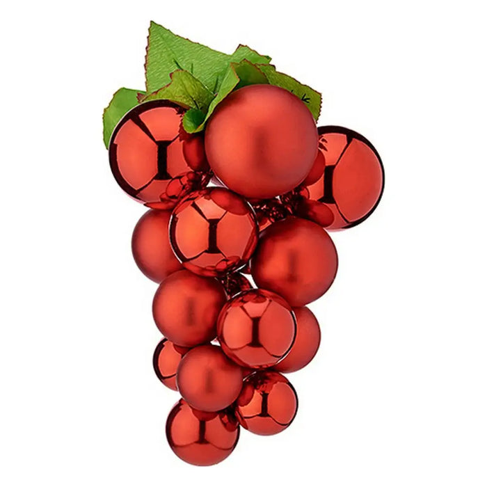 Christmas Bauble Grapes Red Plastic 18 x 18 x 28 cm - Декорация и Осветление<<<Дом Градина<<<BigBuy&&&Коледни