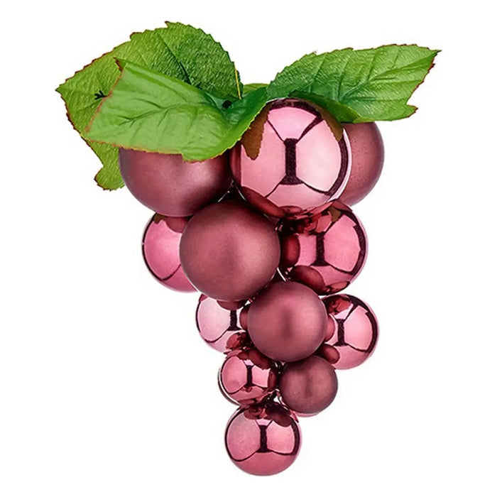 Christmas Bauble Grapes Small Pink Plastic 15 x 15 x 20 cm - Декорация и Осветление<<<Дом Градина<<<BigBuy&&&Коледни