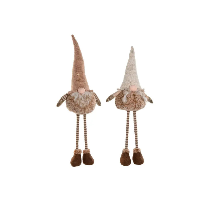 Christmas bauble Home ESPRIT Brown Beige Gnome 30 x 18 x 65 cm (2 Units) - Декорация и Осветление<<<Дом