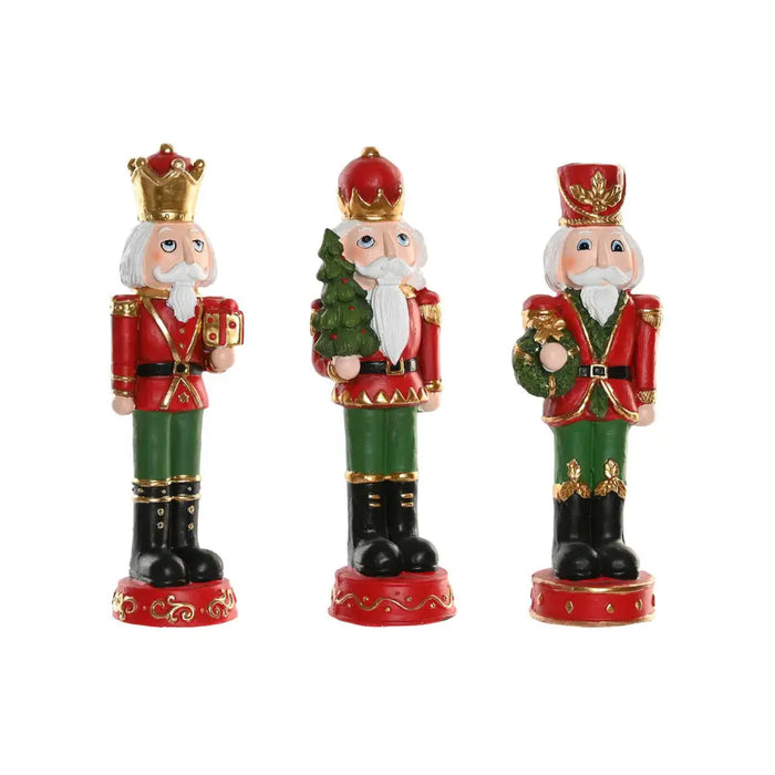Christmas bauble Home ESPRIT Multicolour Nutcracker 14 x 13 x 48 cm (3 Units) - Декорация и Осветление<<<Дом