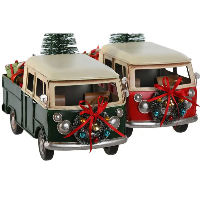 Christmas bauble Home ESPRIT Red Green 26,5 x 12 x 19 cm (2 Units) - Декорация и Осветление<<<Дом