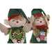 Christmas bauble Home ESPRIT Red Green Elf 31 X 13 X 53 CM (2 Units) - Декорация и Осветление<<<Дом