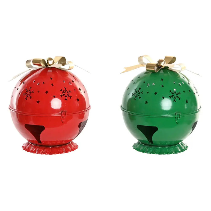 Christmas bauble Home ESPRIT Red Green Golden 31,5 X 31,5 X 35,5 CM (2 Units) - Декорация и Осветление<<<Дом