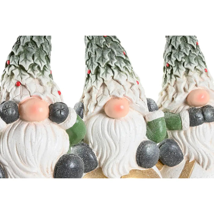 Christmas bauble Home ESPRIT White Green Golden Gnome 23 X 21,5 X 55 CM (3 Units) - Декорация и Осветление<<<Дом