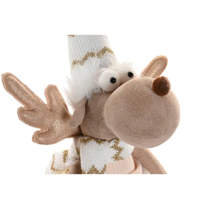 Christmas bauble Home ESPRIT White Reindeer 14 X 13 X 55 CM (2 Units) - Декорация и Осветление<<<Дом